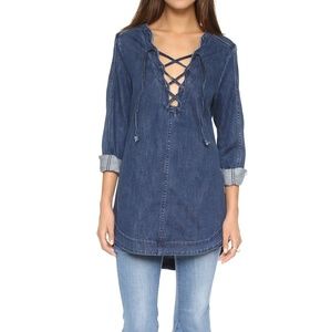 Free People Neopolitan Dreams Denim Tunic M/L